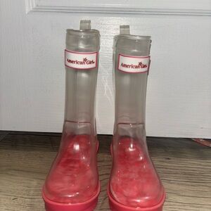 American Girl Transparent Boots with Red Soles